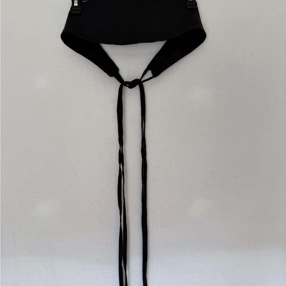 Visible Art Linen Sash Belt BLACK 100% Linen - Picture 5 of 6
